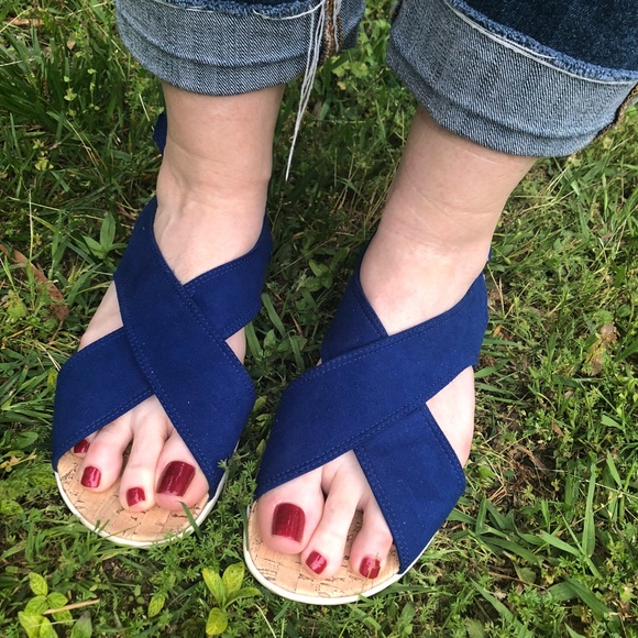 Circus by Sam Edelman Shoes - Navy Blue Sandals Circus by Sam Edelman
